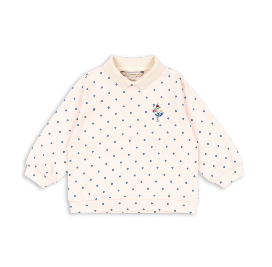 Long Sleeve Polo Set - Rosewater Dot from Anderson Parker