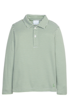Long Sleeve Polo - Watercress Stripe from Anderson Parker