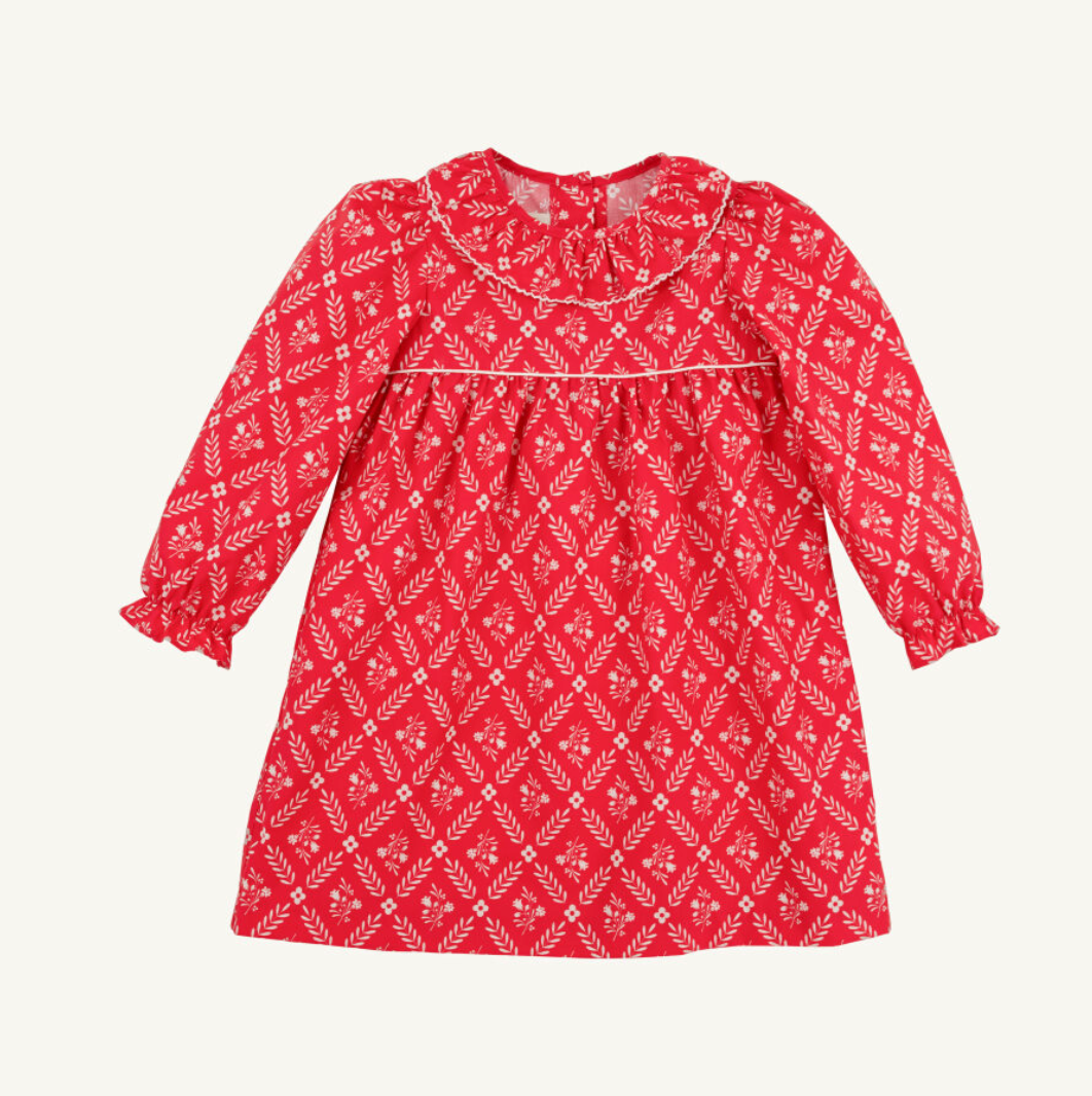 Long Sleeve Ramona Ruffle Dress - Mayflower Musings/Palmetto Pearl from Anderson Parker