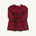 Long Sleeve Ramona Ruffle Dress - Woven Yarn - Society Prep Plaid/Worth Ave White from Anderson Parker