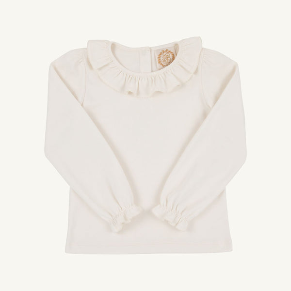 Long Sleeve Ramona Ruffle Shirt - Palmetto Pearl from Anderson Parker