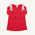 Long Sleeve Ruehling Ruffle Dress - Richmond Red/Palm Beach Pink from Anderson Parker