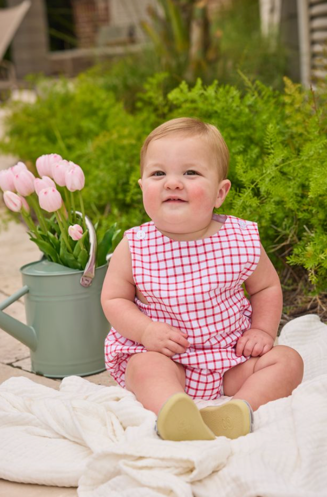 Louis Sunsuit - Red Windowpane from Anderson Parker