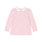 Louisa Blouse Pink Bitty Stripe Knit from Anderson Parker