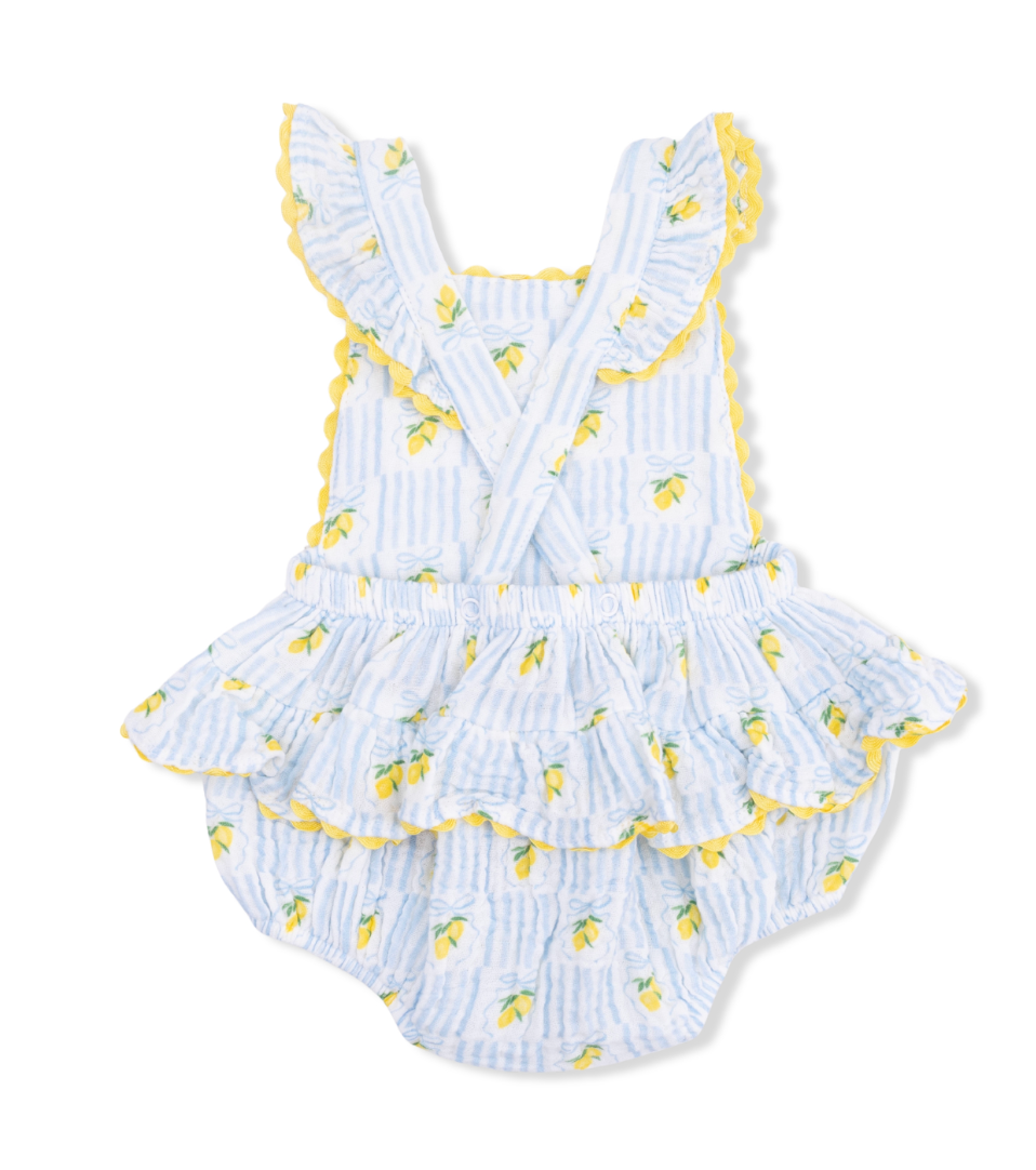 Lovely Lemons - Ric Rac Ruffle Sunsuit from Anderson Parker