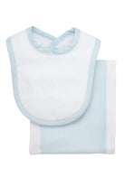 Lullaby Drooler Bib & Burp Set, Blue from Anderson Parker
