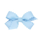 MILLENNIUM BLUE - Mini Grosgrain Hair Bow with Scalloped Edge from Anderson Parker
