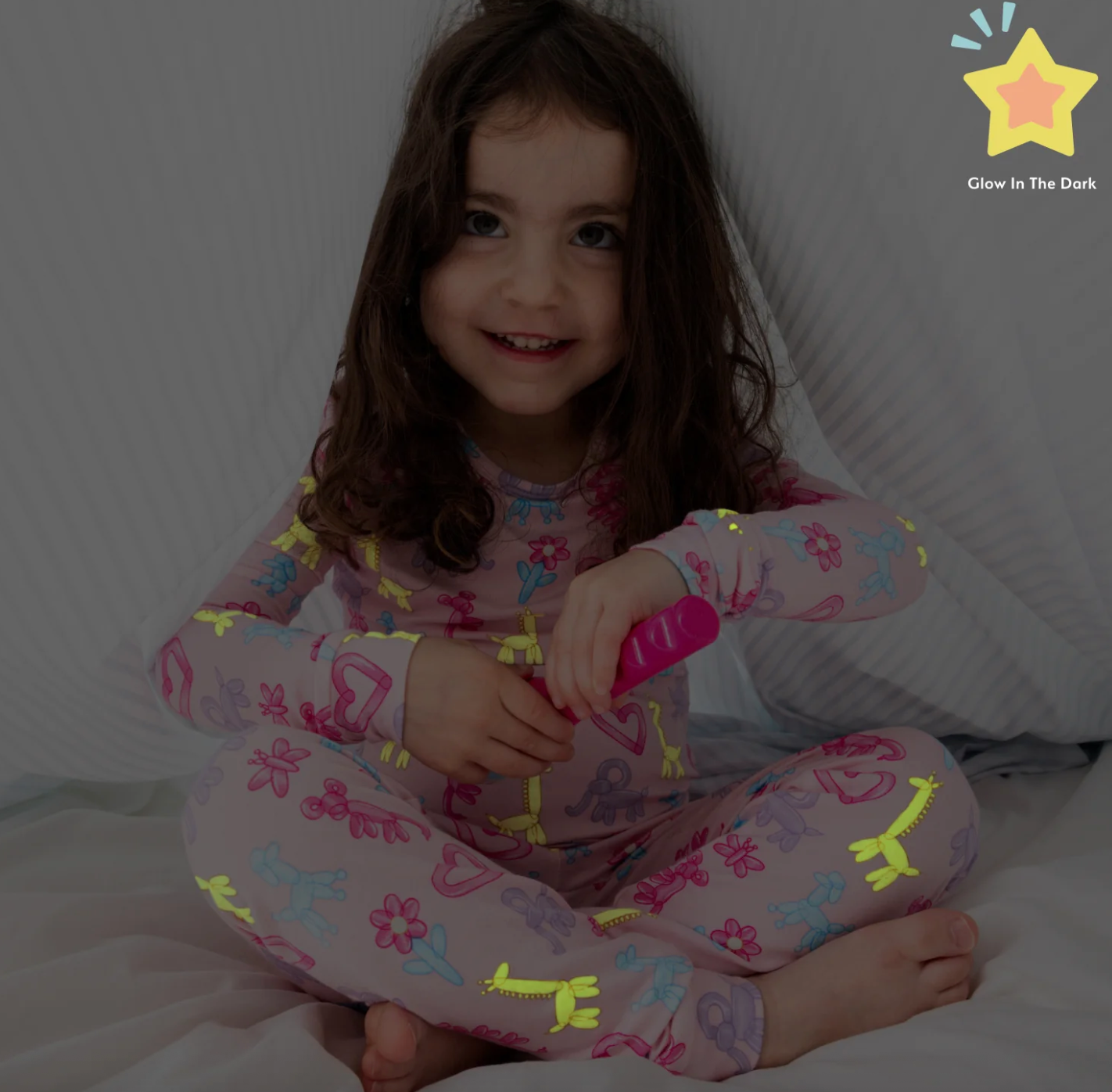 Magnetic PJ Set - Pink Party Animals Glow in the Dark from Anderson Parker
