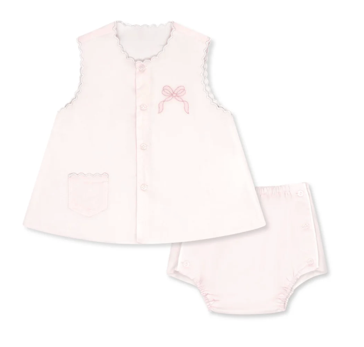 Maria Diaper Set - Blessing Pink - Bow from Anderson Parker