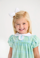 Mary Dal Dress - Pelham Bay Plaid (Green) with Worth Avenue White from Anderson Parker