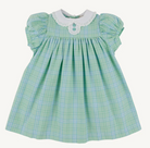 Mary Dal Dress - Pelham Bay Plaid (Green) with Worth Avenue White from Anderson Parker
