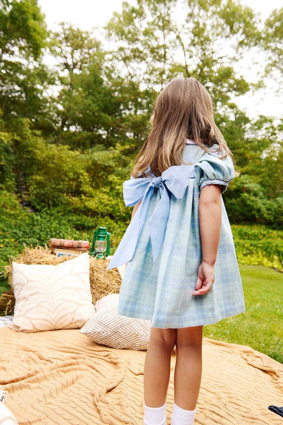 Mary Dal Dress - Woven Yarn - Audubon Park Plaid/Sarasota Sky from Anderson Parker