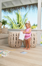 Mary Todd Tab Set - Broadcloth - Sea Wall Stripe (Winter Park Pink)/Worth Ave White from Anderson Parker