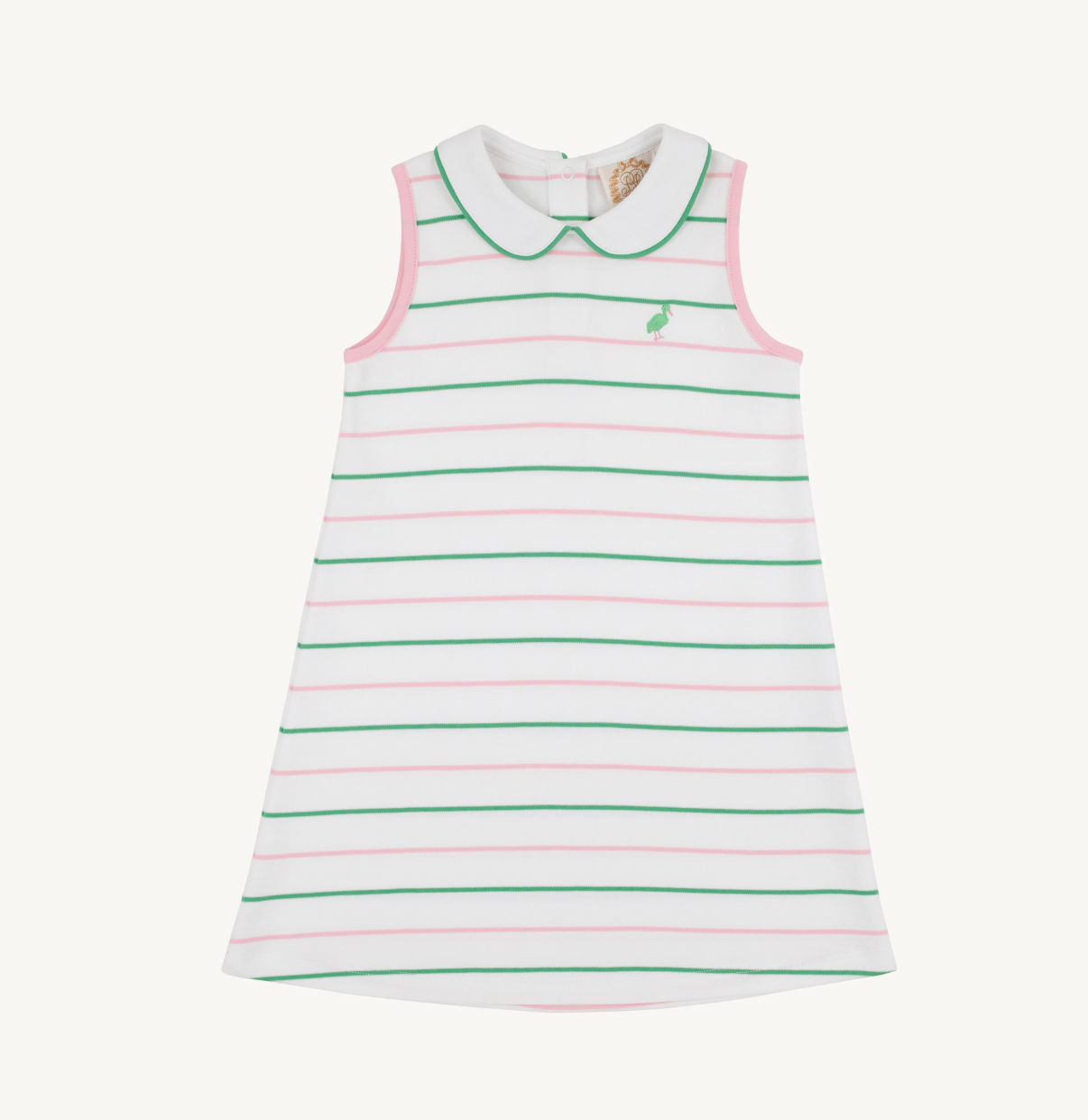 Maude's Peter Pan Collar Dress - Tradd Street Stripe/Pier Party Pink from Anderson Parker