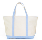 Maxi Tote - Coated Canvas Natural w/ Sky Gingham from Anderson Parker