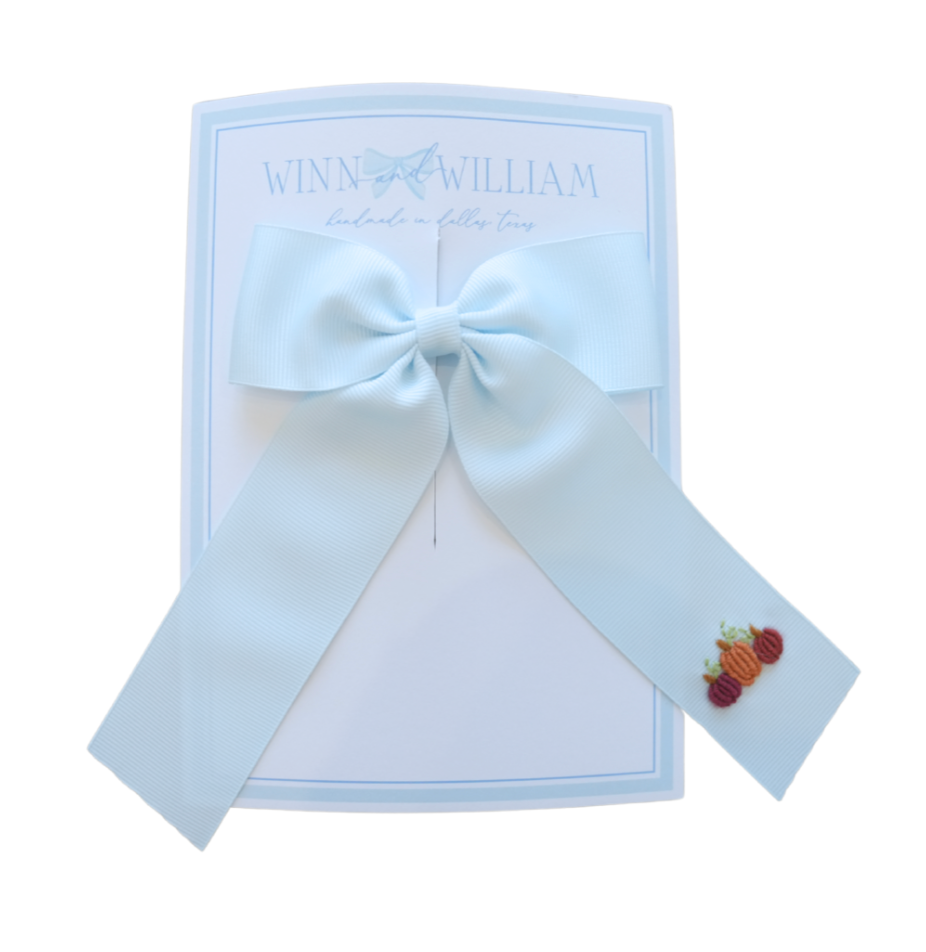 Medium Blue Bow with Pumpkins from Anderson Parker