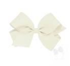 Medium Classic Grosgrain Hair Bow - Antique White from Anderson Parker