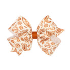 Medium Cowgirl Boots Print Hair Bow - Burnt Orange from Anderson Parker