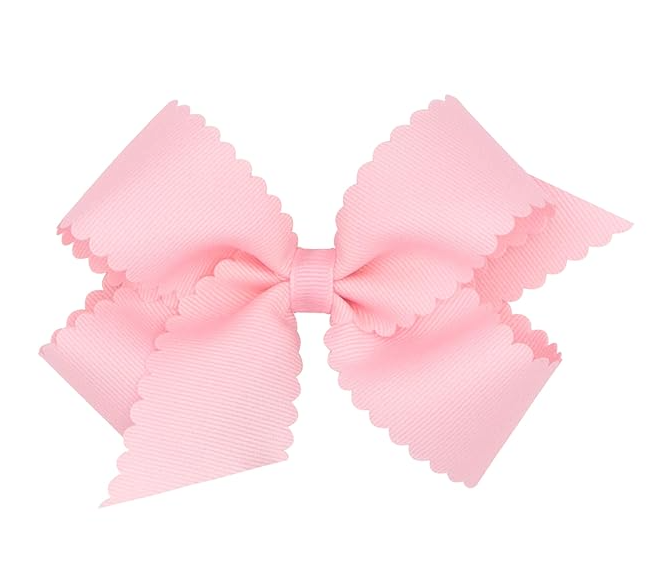 Medium Grosgrain Hair Bow with Scalloped Edge from Anderson Parker