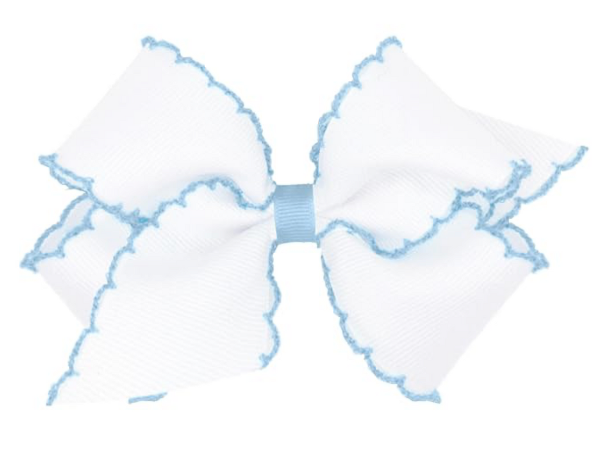 Medium Moonstitch Grosgrain Hair Bow with Contrasting Wrap from Anderson Parker