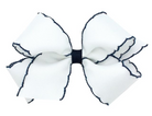 Medium Moonstitch Grosgrain Hair Bow with Contrasting Wrap from Anderson Parker