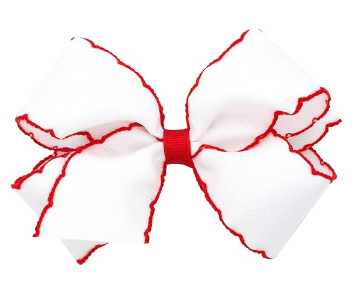 Medium Moonstitch Grosgrain Hair Bow with Contrasting Wrap from Anderson Parker