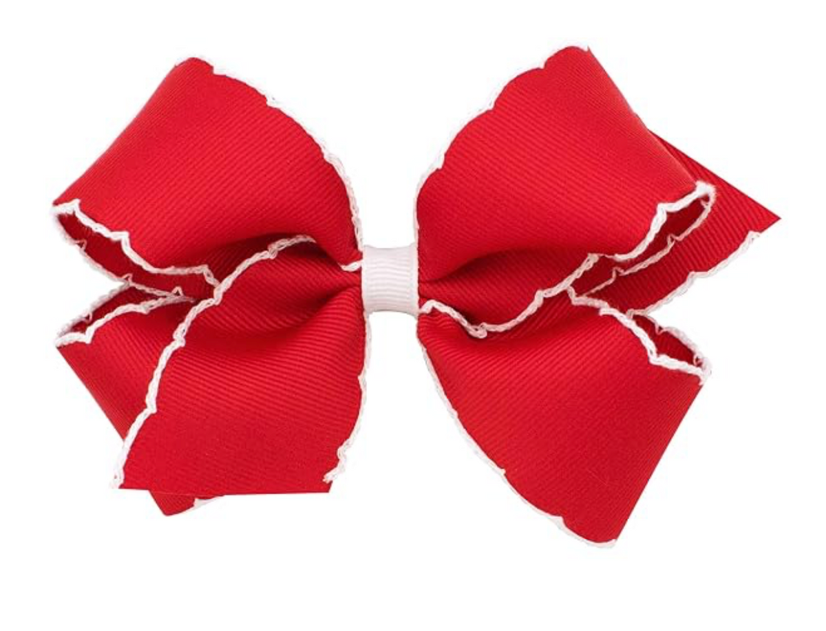 Medium Moonstitch Grosgrain Hair Bow with Contrasting Wrap from Anderson Parker