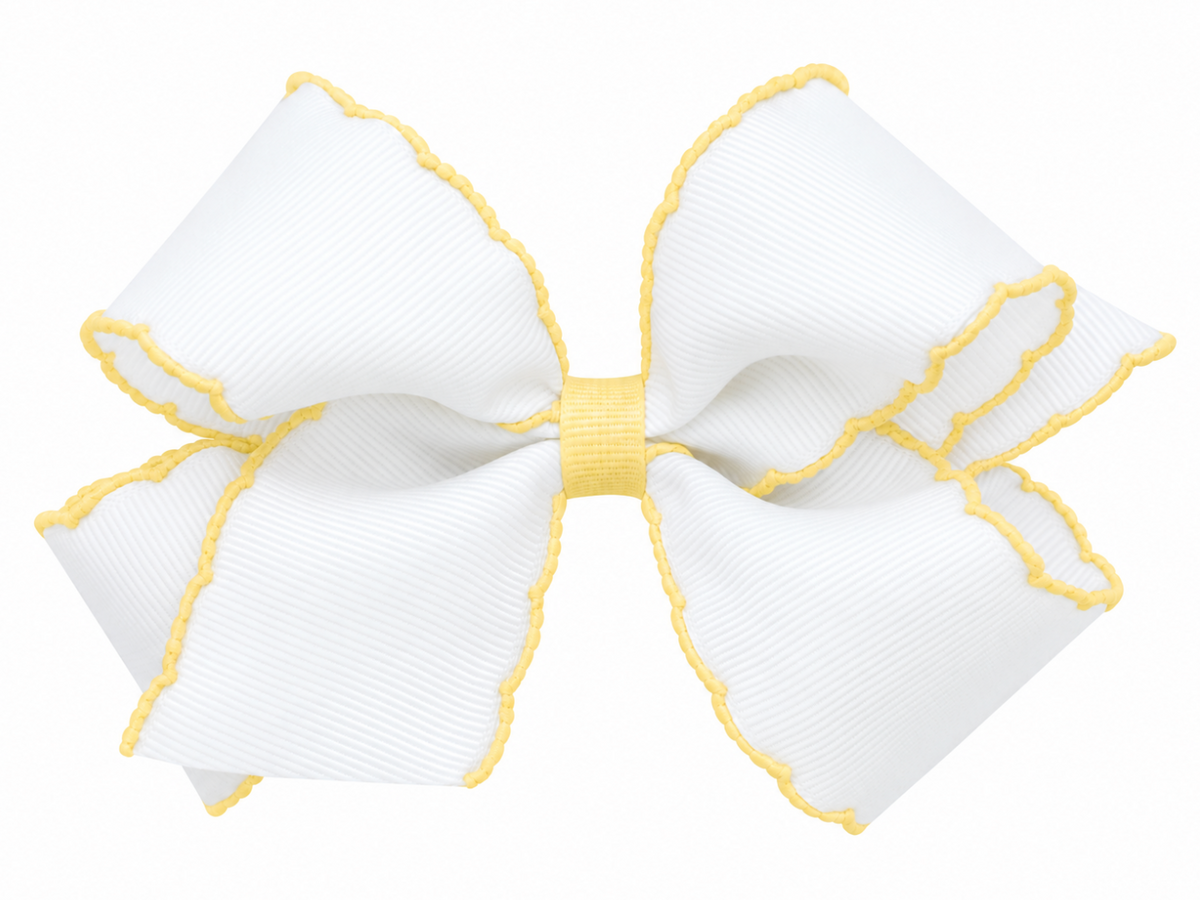 Medium Moonstitch Grosgrain Hair Bow with Contrasting Wrap from Anderson Parker