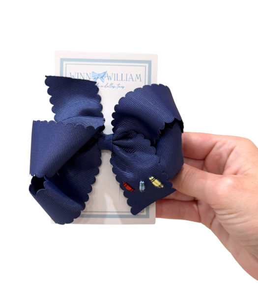 Medium Navy Bow w/ Crayons from Anderson Parker