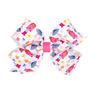 Medium Pink Christmas Prints Hair Bows - Nutcracker from Anderson Parker