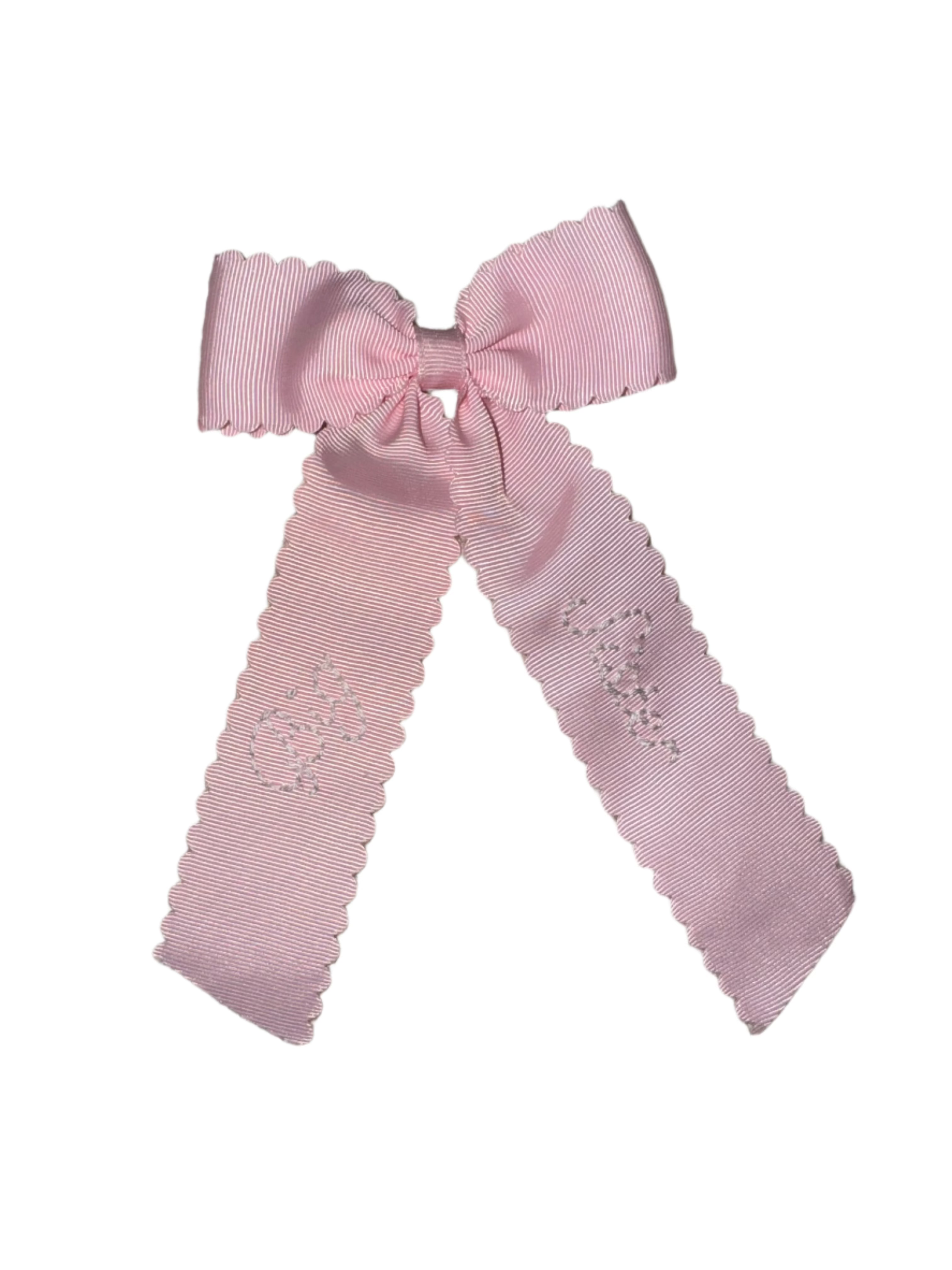 Medium Scalloped Long Tail Bow - Big Sister - Anderson Parker
