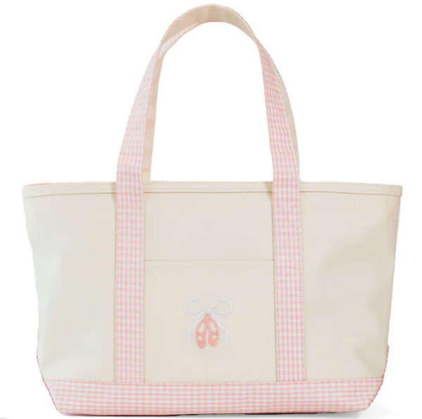 Medium Tote - Coated Canvas Natural w/ Ballet Taffy from Anderson Parker