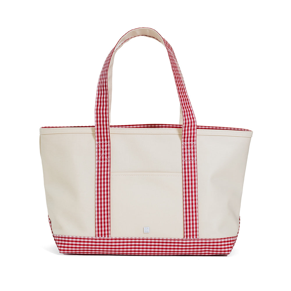 Medium Tote - Coated Canvas w/ Red Gingham from Anderson Parker