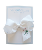 Medium White Bow with Candy Cane from Anderson Parker