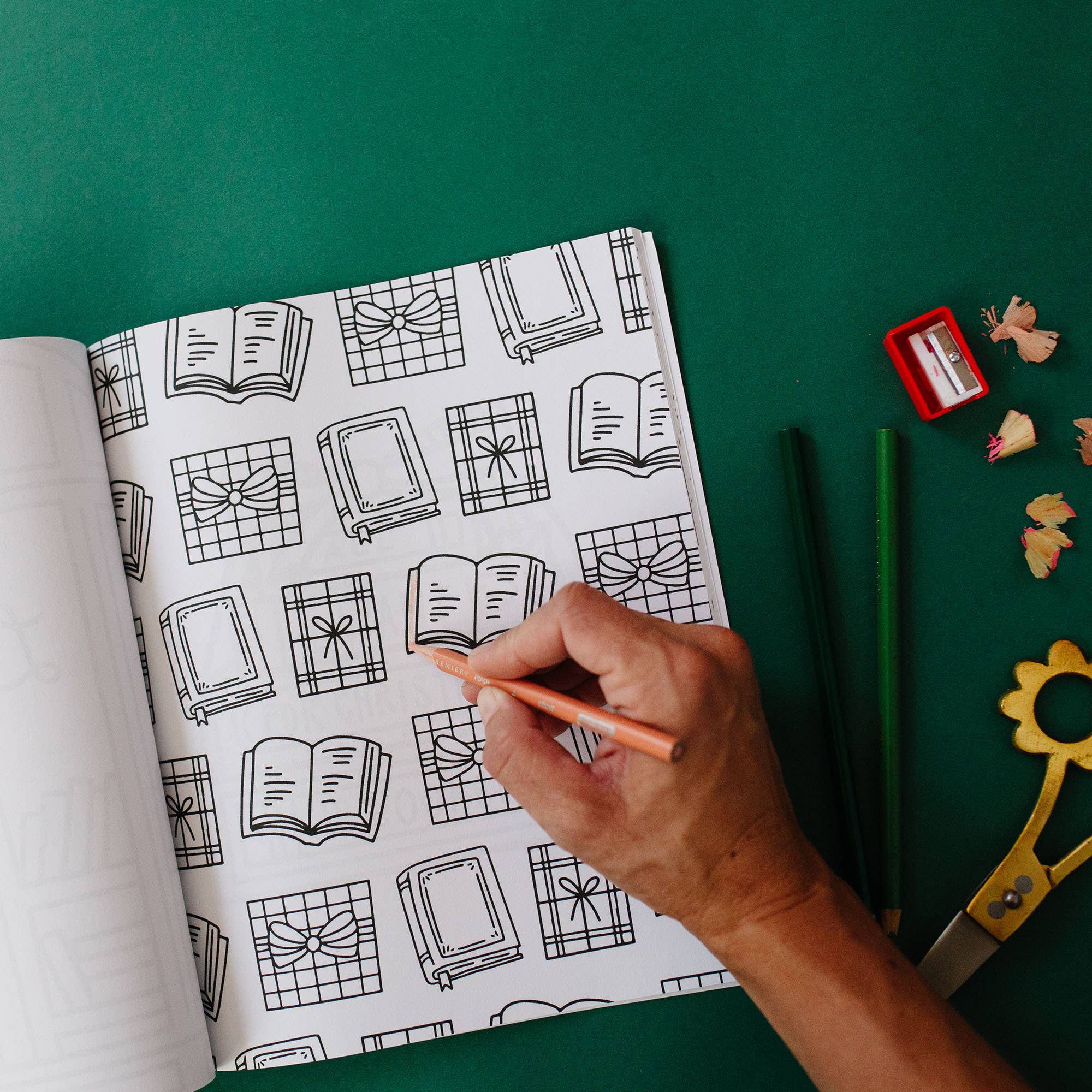 Merry Bookmas Holiday Coloring Book from Anderson Parker