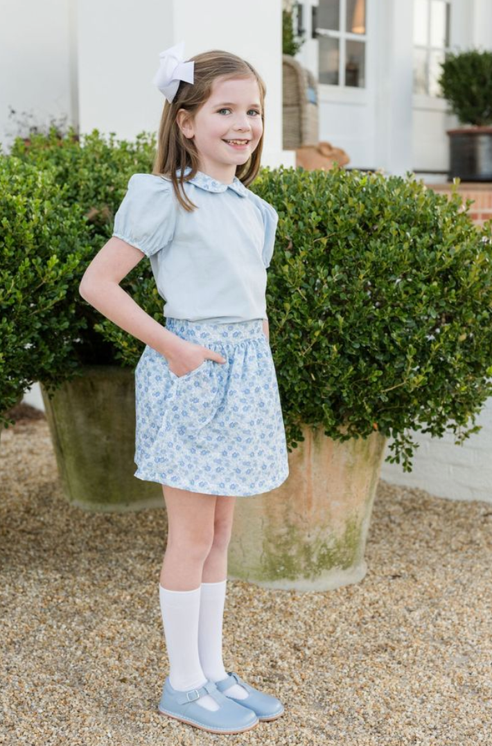 Mia Skirt Set - Ava Blue Floral from Anderson Parker