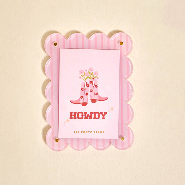 Mini Acrylic Picture Frame Magnet–Cowgirl Boots from Anderson Parker