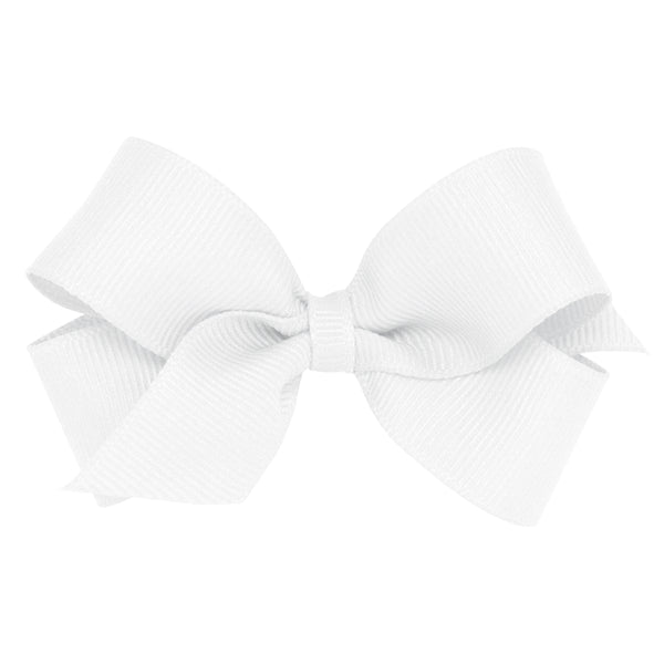 Mini Classic Grosgrain Hair Bow - White from Anderson Parker