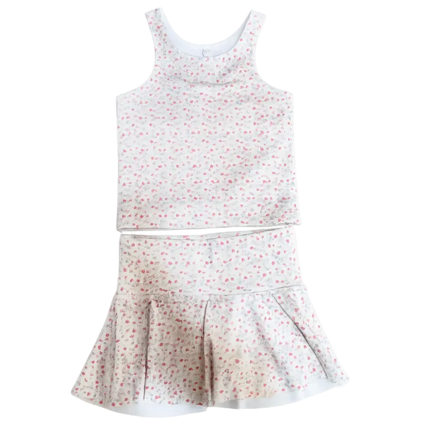 Mini Coral Floral Tank & Skirt Set from Anderson Parker