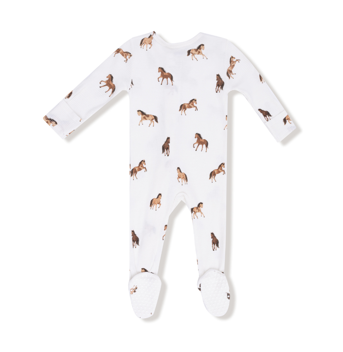 Mini Horses - 2 Way Zipper Footie from Anderson Parker