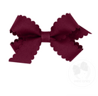 Mini Scallop Edge Bow - Burgundy from Anderson Parker