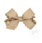 Mini Scallop Edge Bow - Oatmeal from Anderson Parker
