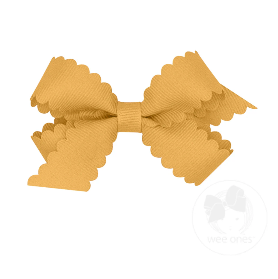 Mini Scallop Edge Bow - Old Gold from Anderson Parker