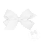 Mini Scallop Edge Bow - White from Anderson Parker