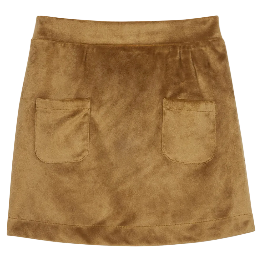 Mini Skort - Brown Faux Suede from Anderson Parker
