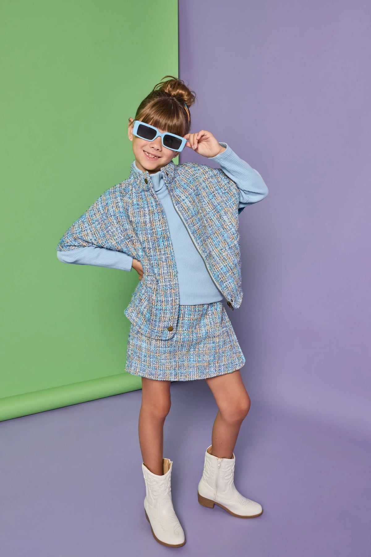 Mini Skort - Turin Tweed from Anderson Parker