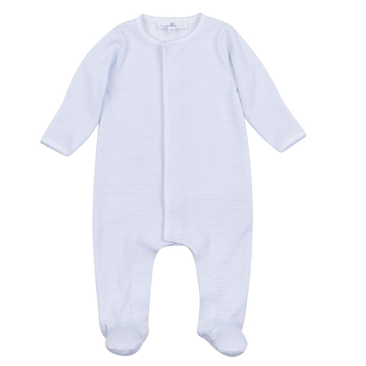 Mini Stripes Light Blue Footie from Anderson Parker