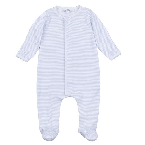 Mini Stripes Light Blue Footie from Anderson Parker