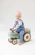Mini Tractors - Tractor Applique French Terry Overalls & Bodysuit Set from Anderson Parker