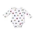 Mini Tractors - Tractor Applique French Terry Overalls & Bodysuit Set from Anderson Parker